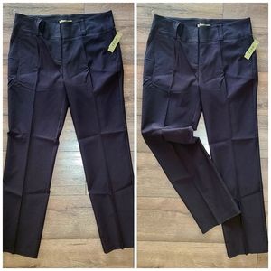 NWT'S- DAZZ - Brown Stretch Straight Leg Pant, Front Zip Dress Pant- size 3X, 2X